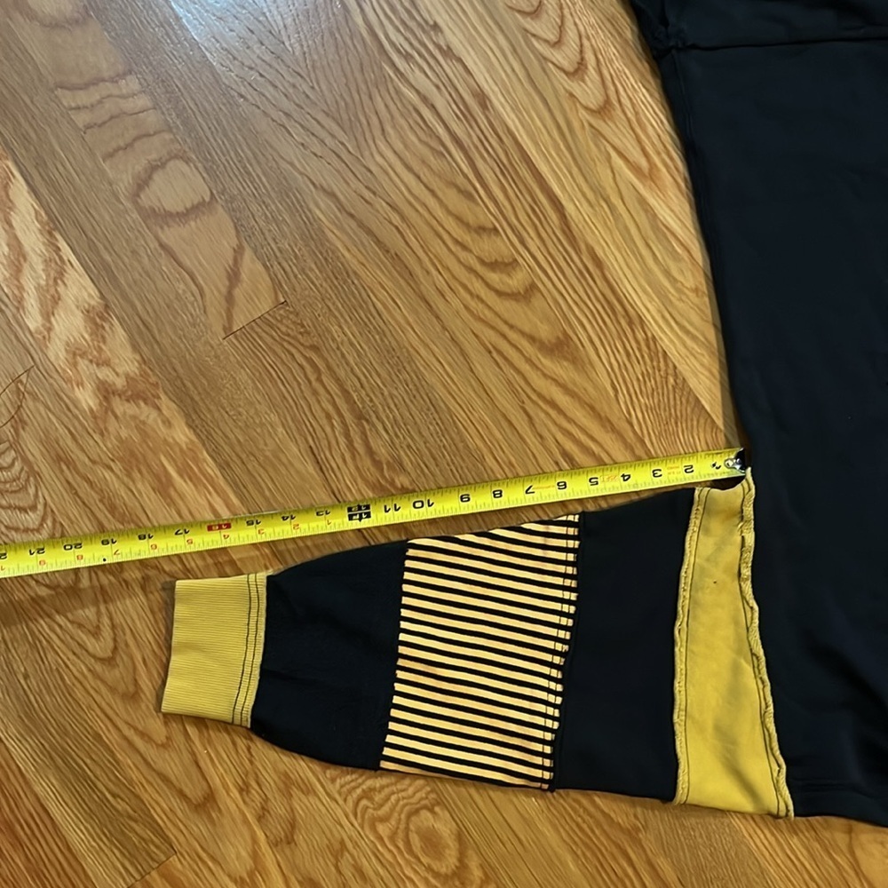 Free People Black and Mustard Striped Pullover Hoodie - Picture 10 of 14